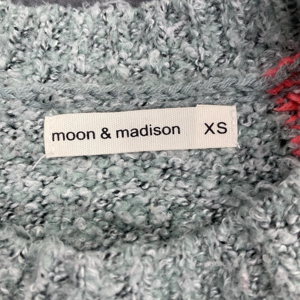 Moon & Madison Oversized Cropped Bell Sleeve Chunky Boho XS Wool Blend - Picture 11 of 12